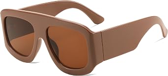 YuJian Oversized Square Sunglasses Women Men Trendy Big Sun Glasses Wide Fashion Shades UV400 Protection