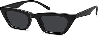 Fozono Narrow Square Cat Eye Sunglasses for Women | Retro Vintage-Chic UV400 Driving shades