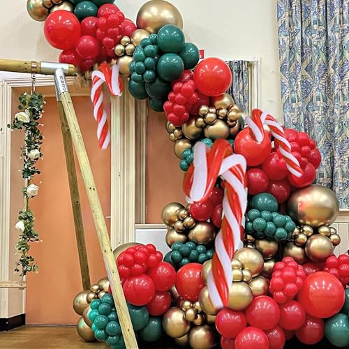 149Pcs Christmas Balloons Garland Kit with Gold Explosion Star Foil Balloons for Xmas Party or New Year Party Decorations - Image 7