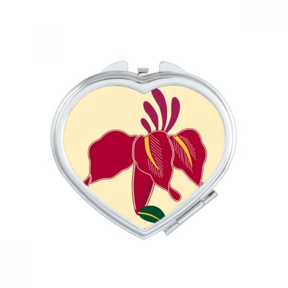 Miroir de poche à la main mignon idée cadeau fait main motif fleur cœur multicolore