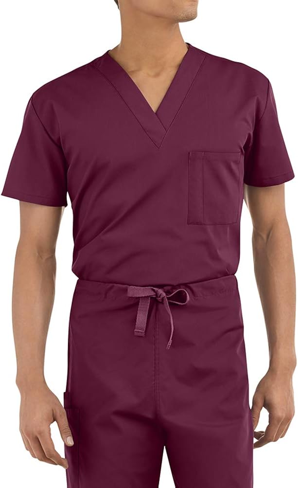 Strictly Scrubs Unisex Scrub Set (XS-3X, 14 Colors) - Includes 3 Pocket Top and Drawstring Pant: Clothing, Shoes & Jewelry