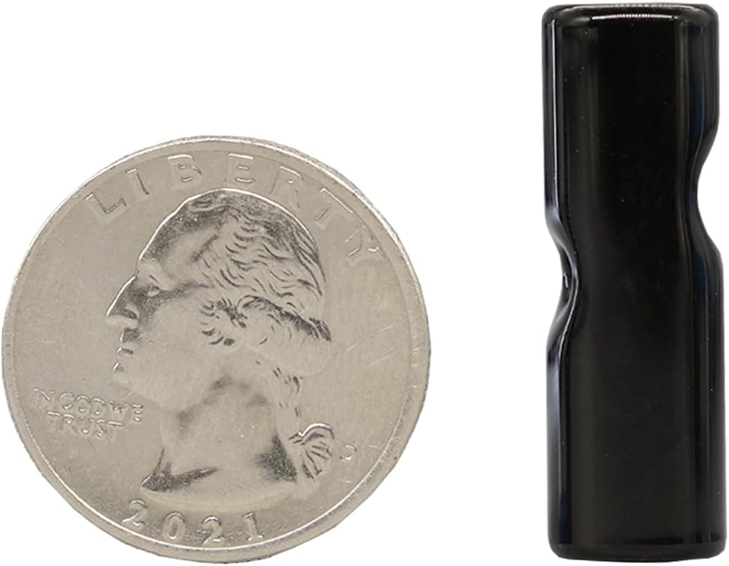 Glass Tips- 8mm,10mm, 12mm (Packs of 100) (Black, 10mm- 100 Count)