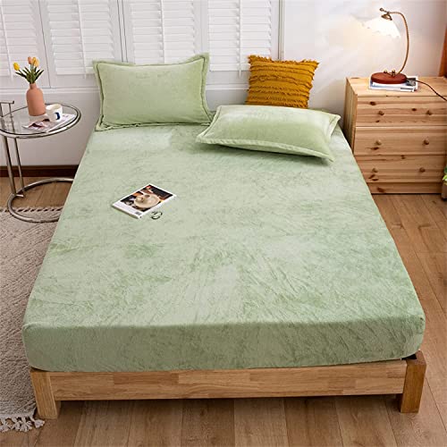 Surwin Spannbettlaken Flanell 150x200cm - Elastisch 25cm Steghöhe Gelb