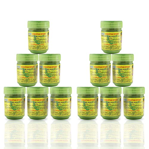 Hong Thai Traditional Thai Herbal Inhalant 12 Bottles ( 2 Packs ) #TOP1
