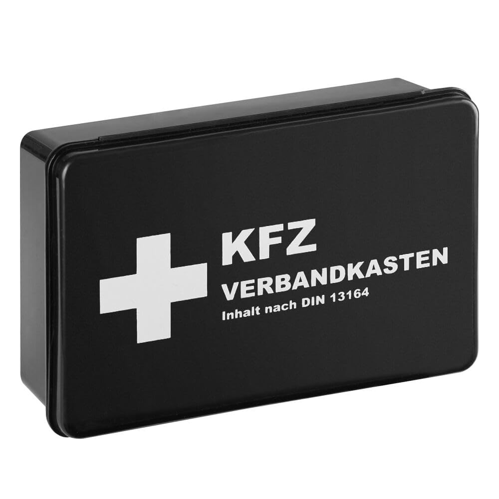 Sparset: 30 x KFZ-Verbandkasten DIN 13164, schwarz, 2 Jahre haltbar, Art.-Nr. 611548 | Verbandskasten | Notfallkoffer | Erste Hilfe Kasten