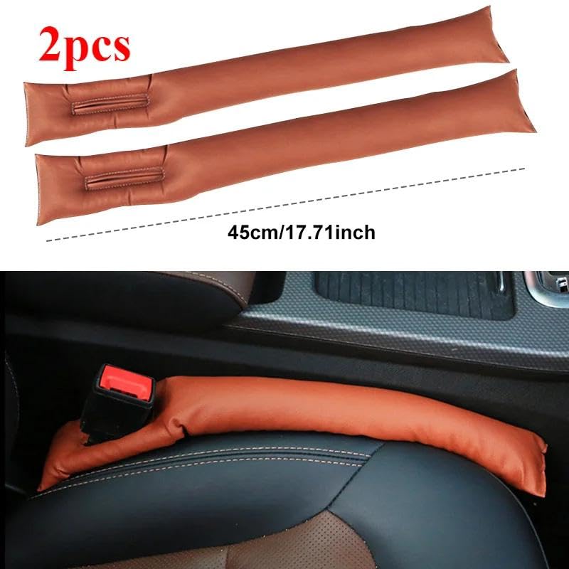 LOVMOTO Universal Car Gap Filler Organiser Car Seat Gap Filler, Car Seat Gap Organiser, PU Leather Car Accessories, Car Seat Console Side Pockets for Storage Comfortable With Cel-erio