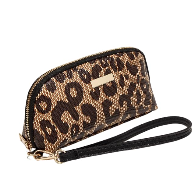 Women'S Vintage Pattern Zipper Wallet, Versatile Classic Clutch Coin Purse, Casual Bag With Wristband