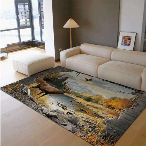 Tapis mur de pierre fin 90x120cm pour salon et entrée sans bloquer - 2
