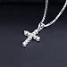 JewelryPalace Colgante Cruz adornado Circonita Collar Plata de ley 925 cadena de...