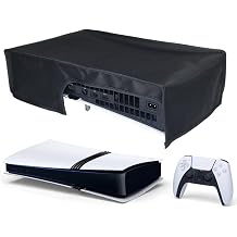 Cover Horizontal for PS5 Pro/PS5 Slim/PS5,PS5 Console Protective Cover Horizontal Dustproof,easy to remove Custom designed for PS5 Pro Console Disc Edition & Digital Edition Black Horizontal