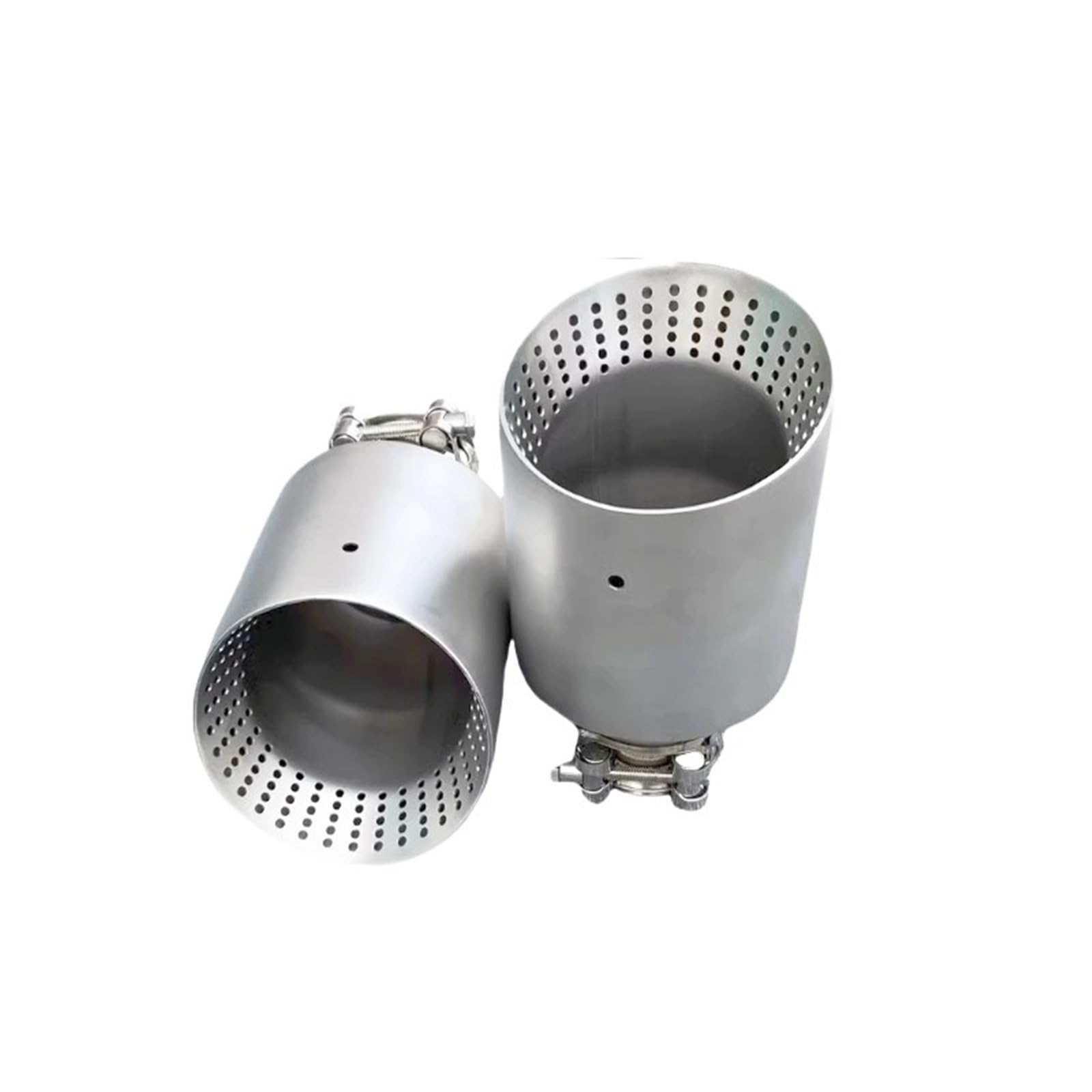 Vehicle Silencer 1 szt. Matowa końcówka tłumika samochodowego ze stali nierdzewnej 304 Końcówka rury wydechowej System Uniwersalna(51MM IN 101MM OUT)