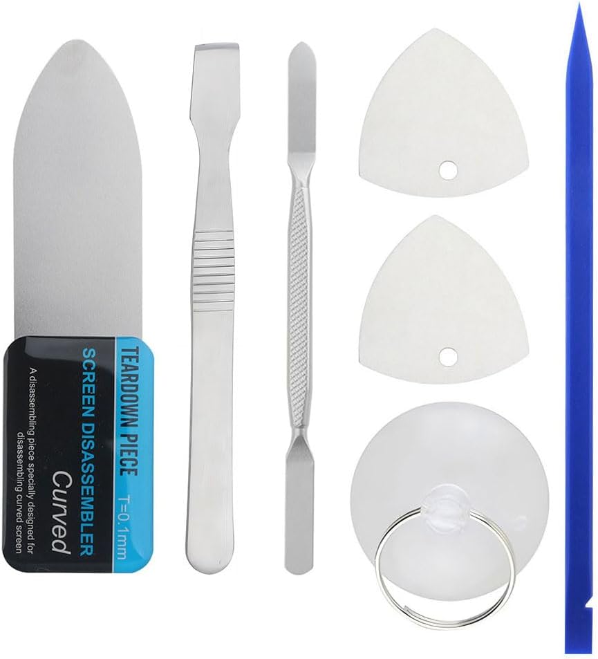 7 Piece Phone Prying Tools Kit, Anti Static Plastic Metal Pry Spudger Opening Picks for Electronics Laptop Computer Repair