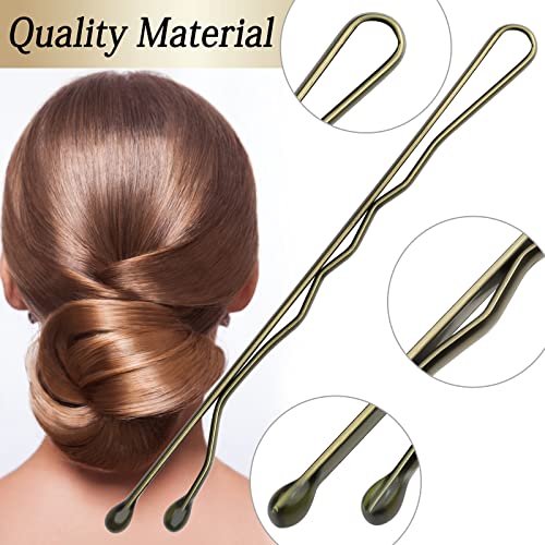 Kanprincess 100Pcs 2.4Inch Bobby Pins Bronze,Pain-Free Bobby Pins For All Hair Types,Hair Pins For Women Girls,Hairpins For Buns With Box(Bronze) #TOP2