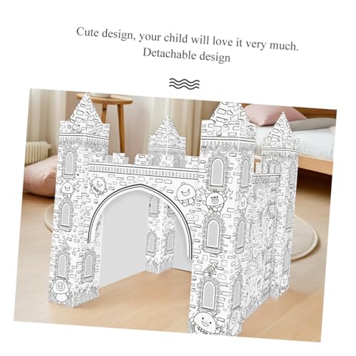Puzzle 3D blanc en papier détachable à colorier VICASKY pour activités DIY