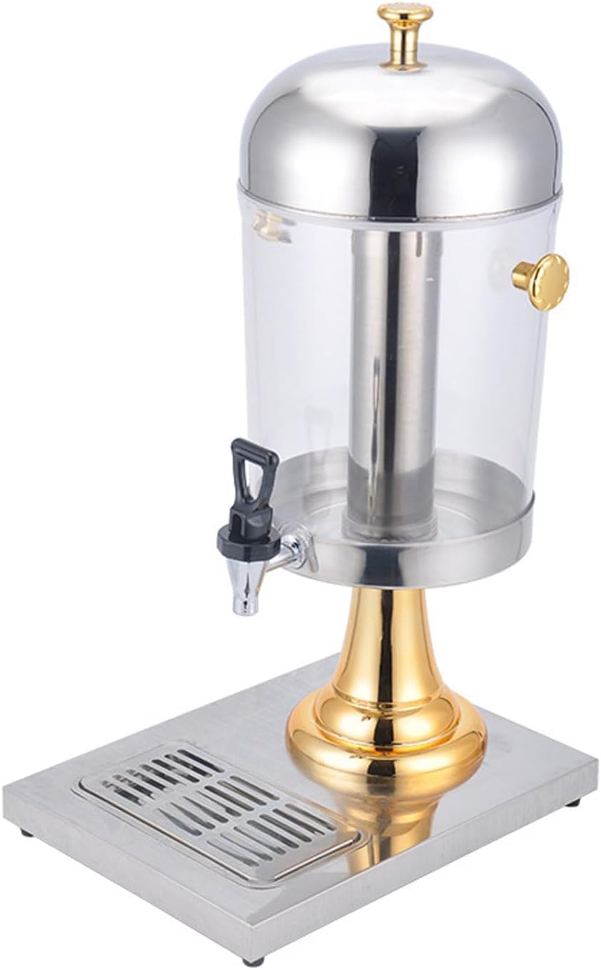 asdchZen Beverage Dispenser Stainless Steel Drink Dispensers Coffee Urns, 8L/2.2 Gallon Water Dispenser With Spigot For Hot Cold Drinks Beer,Silver