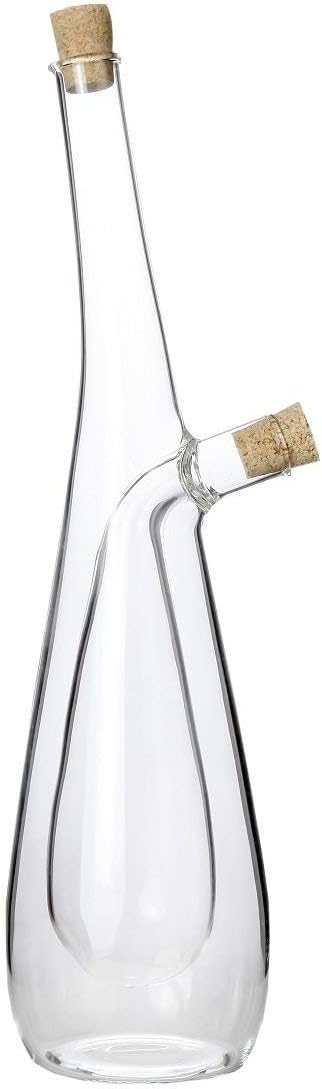 Lily's Home Glass Olive Oil and Vinegar Dispenser Bottle, for Kitchen Counter Cooking Salad, Dressing Leakproof 2 in 1 Cruet Containers (15 Ounces & 10 Ounces) - Image 7