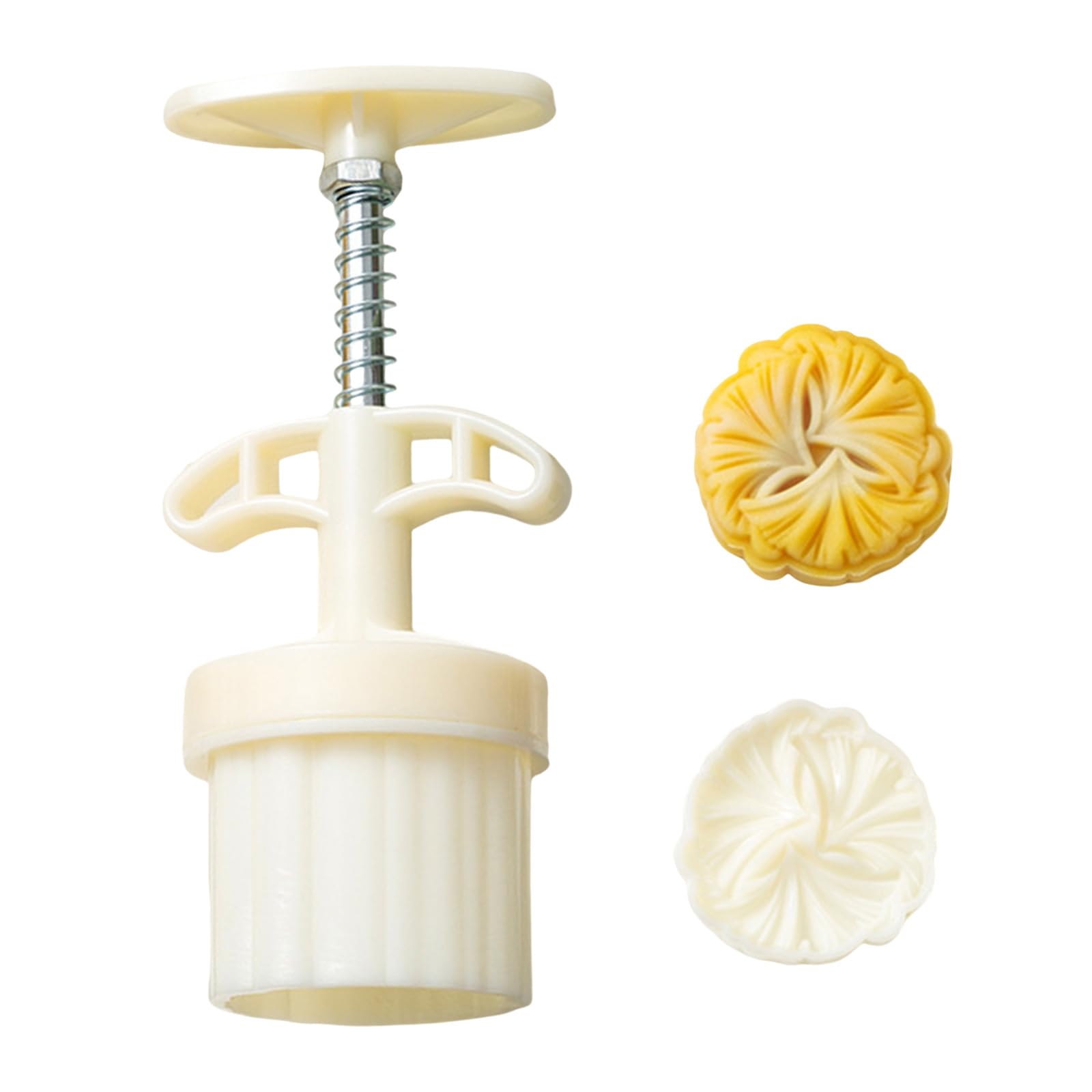 Kalttoy Mold with Stamp Bean Pastes Cake Mold Hand Pressed Ice Skin Dessert Bakewares for Cooking Lover Baking Tool