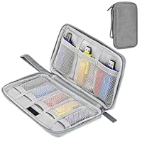 BESPOTCL USB Tasche, Aufbewahrungstasche für USB Sticks Electronic Accessories Storage Bag für Sticks Organizer mit 11 Steckplätze kompatibel mit SanDisk, SamData, SD Card, Kabel, Grey