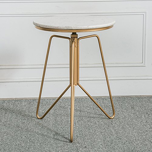 SangreAzul Nordic Simple Wrought Iron Marble Coffee Table,Creative Adj