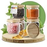 POUR UNE FRAÎCHEUR DURABLE – Les bocaux ElbFuchs avec couvercle en bois d’acacia sont hermétiques et conservent les arômes des épices, du thé et des herbes. Stockage sûr à l’abri de l’humidité et des odeurs.