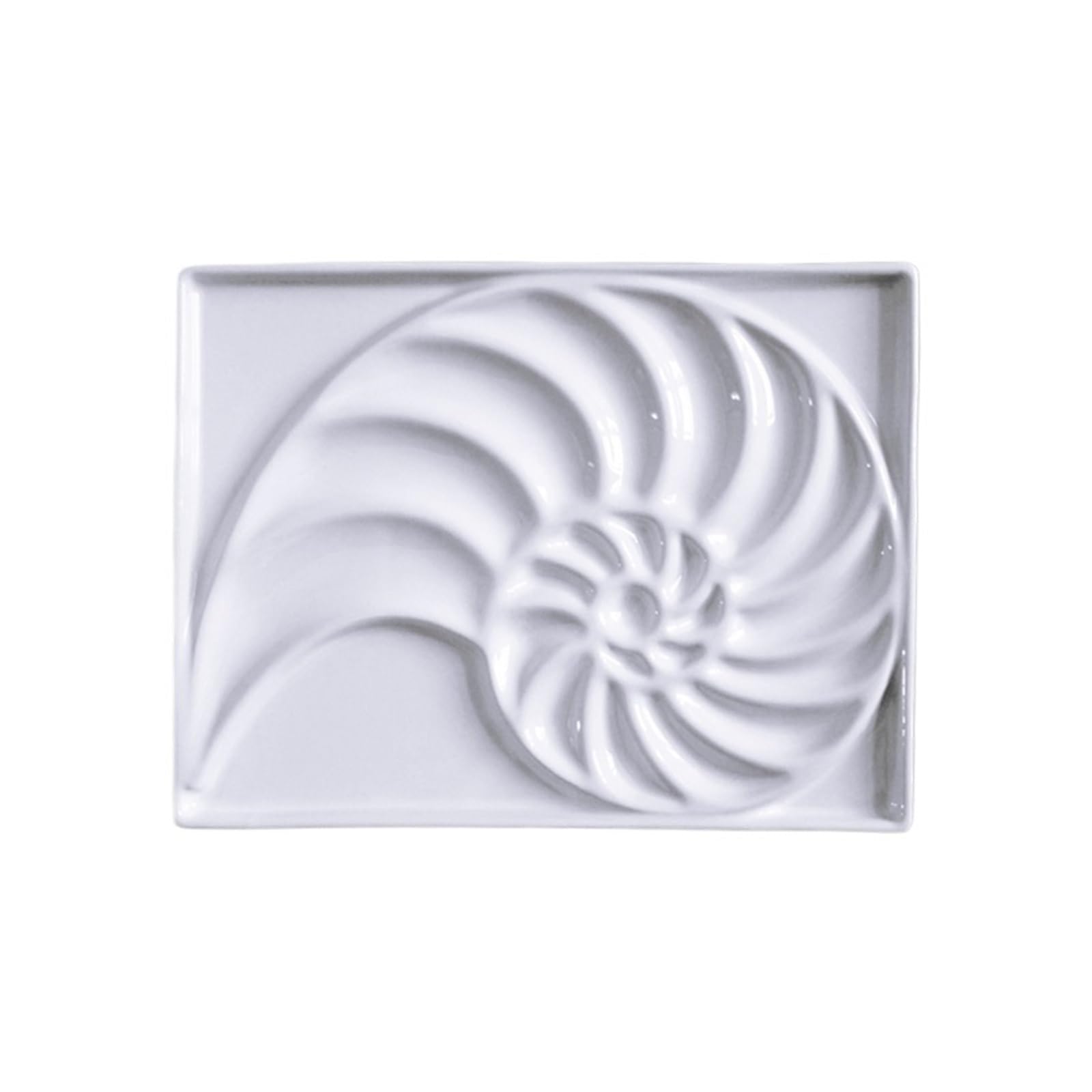 Paint Palette, Flat Ceramic Paint Mix Palette, Multiple Shapes(Conch shaped)