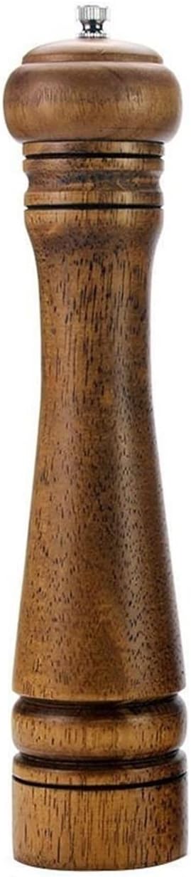 Spice Grinder Pepper Grinders Salt Shakers with Adjustable Ceramic Rotor Oak Wood Pepper Salt and Pepper Shakers(B,5inch)