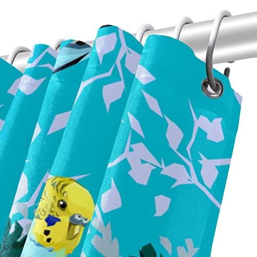 Rideau de douche perroquet 183 cm imprimé jungle imperméable