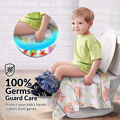 Gimars 20 Packs Xl Large Full Cover Disposable Travel Toilet Potty Seat Covers - Individually Wrapped Portable Potty Shields For Adult, The Pregnant, Kids And Toddler Potty Training (Owl Design) #TOP2