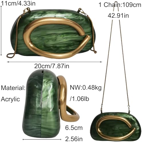 Women Trendy Chain Crossbody Shoulder Bag Handbag Acrylic Wedding Evening Bag Shell Formal Clutch Purse4