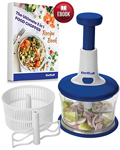3 in 1 Manual Food Chopper and Manual Food Processor by StarBlue