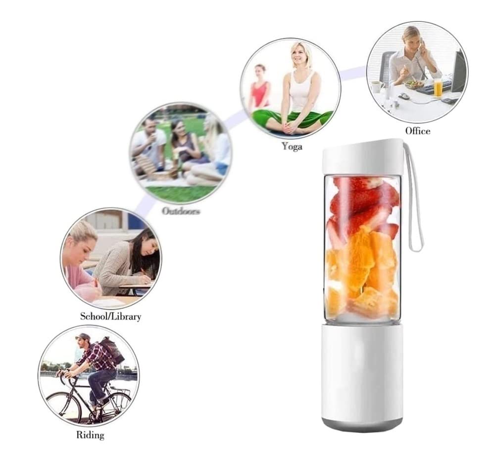 Przenośny blender do koktajli i smoothie, ładowany przez USB blender osobisty, miniaturowy ręczny blender do soków do podróży, sportu, kuchni (kolor: różowy) (różowy)