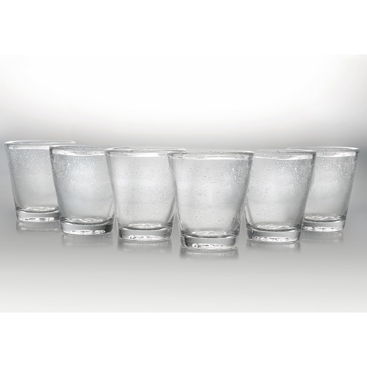 Villa d”Este Home Tivoli Set 6 Pezzi Cancun Bicchiere Acqua, Vetro soffiato, Bianco, 9 cm, 6 unità