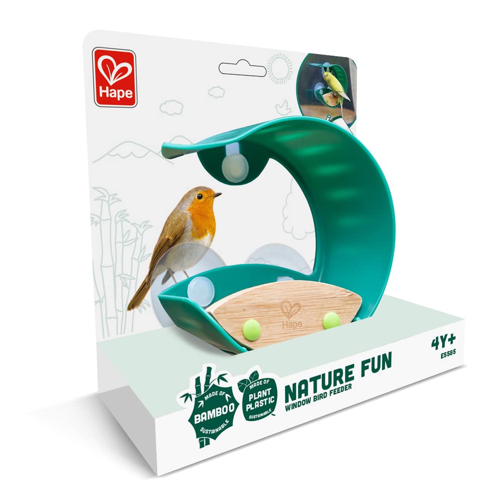 Mangeoire à oiseaux pour fenêtre Hape avec ventouses pour petit oiseau