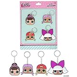 L.O.L SURPRISE 4 Bendable Rubber Keychains, Pink