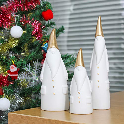 Dorlotou Ceramic Santa Claus Santa Figurines For Christmas Holiday Home Party Decorations #TOP1