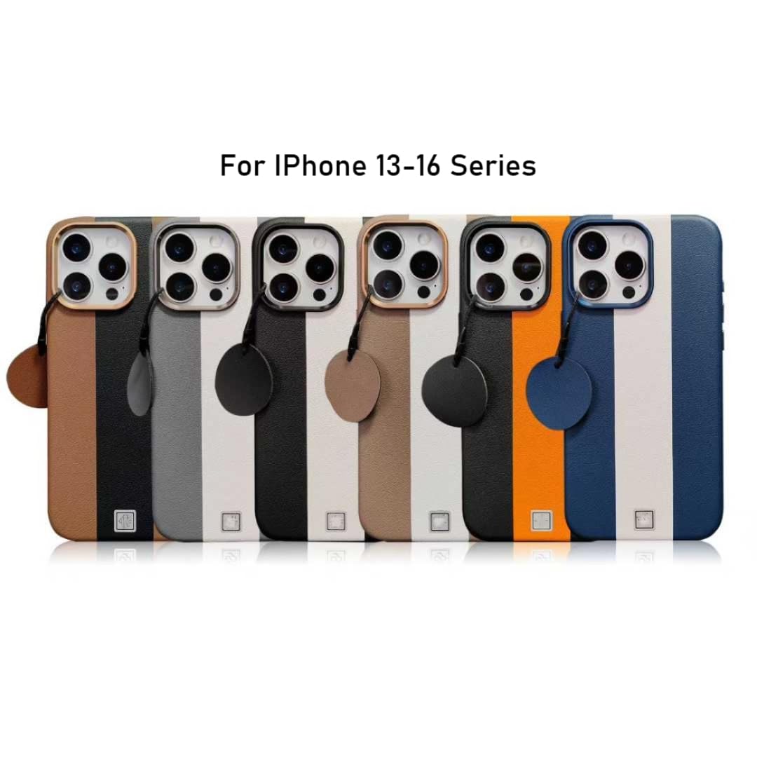 Cover per iPhone 17 in pelle PU di lusso, antiurto e con chiusura magnetica (per iPhone 17/BIANCO)
