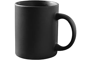 Smilatte 11 Oz Matte Black Coffee Mug