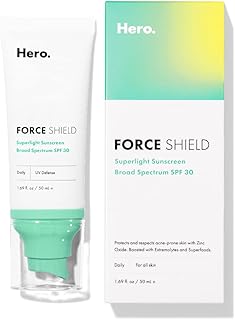 Sponsored Ad - Force Shield Superlight Sunscreen SPF 30 from Hero Cosmetics - Everyday SPF 30 for Acne-Prone Skin with Zin...