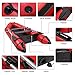 10ft Inflatable Boat with Paddles, Raft Sport Boat with Pump, Repair Kit, & Carrying Bag Included Paddle Lock Design, 3 Air Chambers, 6 HP Max PVC & Marine Wood Material 330lbs Capacity Red Black