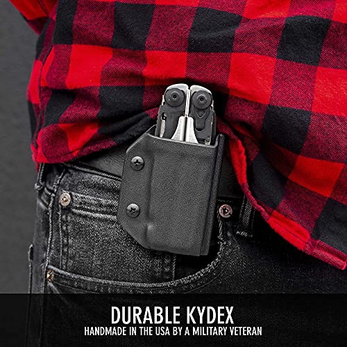 Bundle ~ Carbon Fiber Black Kydex Sheath For The Leatherman Surge Multitool & Carbon Fiber Black Kydex Minimalist Wallet Card Holder #TOP2