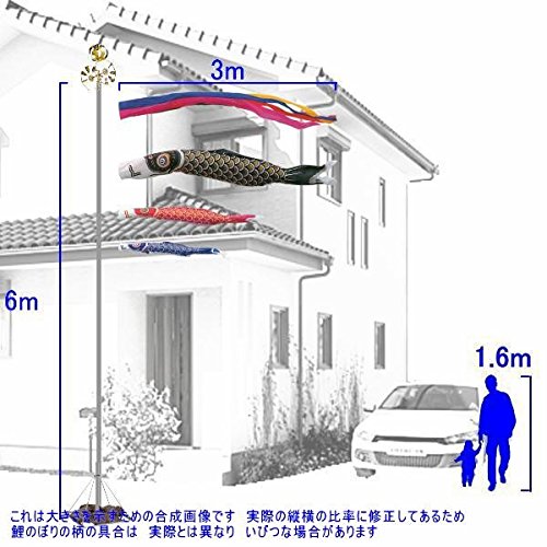 Amazon.co.jp: キング印鯉のぼり 鯉のぼり 庭用 ナイロンゴールド鯉
