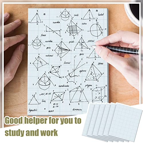 Ctosree Bloco de papel quadriculado de engenheiro de volta às aulas com 3 peças, 21 x 27 cm, bloco d