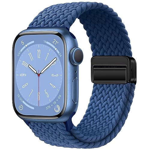 Image of Qimela Sport Loop Compatible with Apple Watch Band 38mm 40mm 41mm 42mm 44mm 45mm 46mm 49mm for Women Men,Magnetic Strap Stretchy Braided Wristband for iWatch Series 11 10 9 8 7 6 5 4 SE Ultra 3 2 1