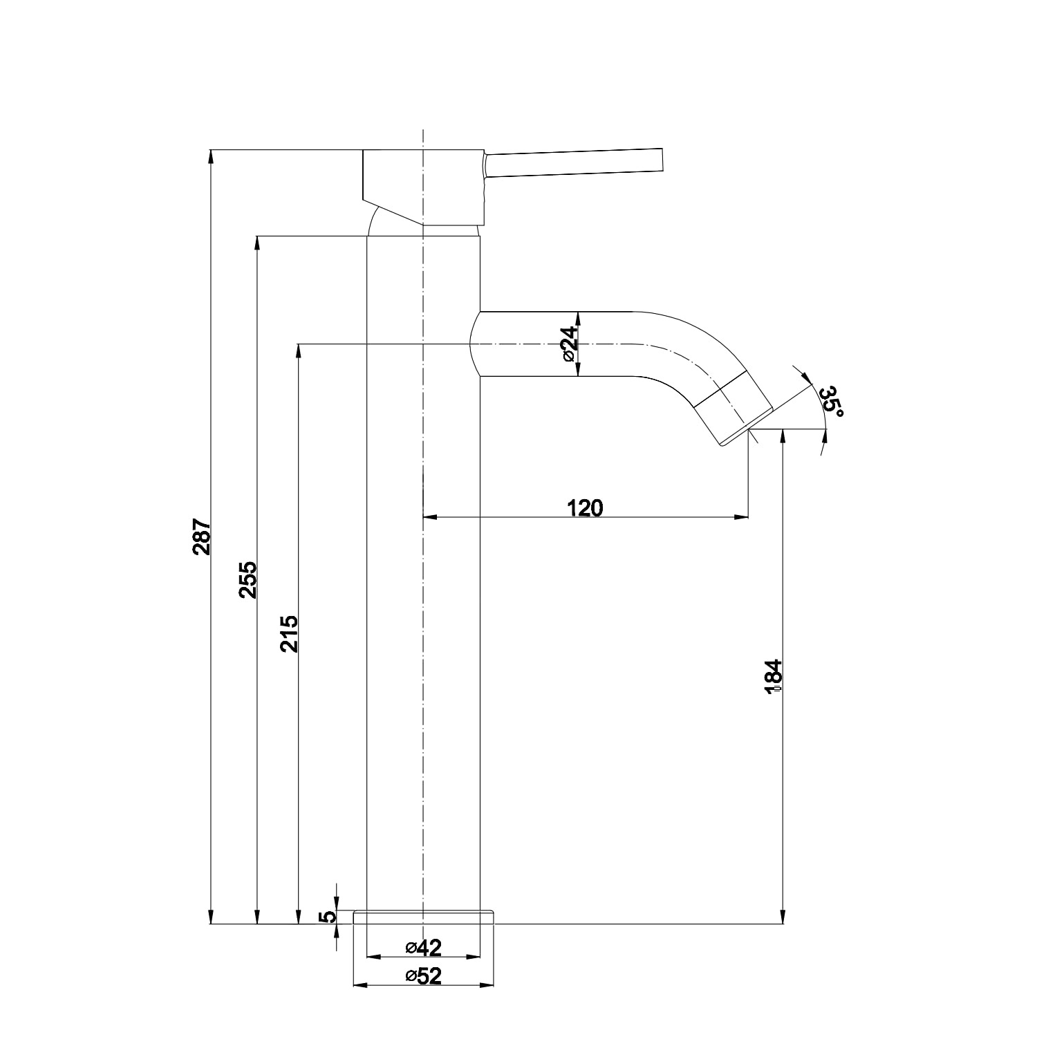 Kiamami Valentina Coppia Rubinetti Lavabo Alto Cromato Bidet Fassa