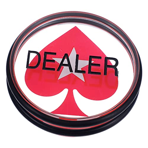 Totority Dealer Accessories Poker Game Chips Acrylic Poker Dealer Button for Adults Boys and Girls