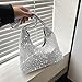 OSDUE Clutch Purse, Evening Bag for Women Zipper Shoulder Bag for Wedding and Party Accessories Wedding Shiny Silver
