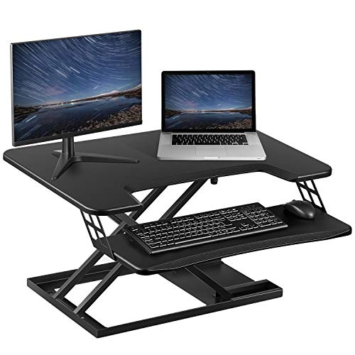 Standing Desk Height Adjustable Sit Stand Desk Riser Converter with Gas Spring Lift