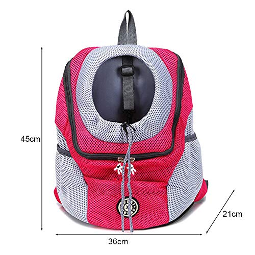 JUNKAI Bolsa para transporte de filhotes, bolsa de viagem de ombro duplo respirável portátil para cã