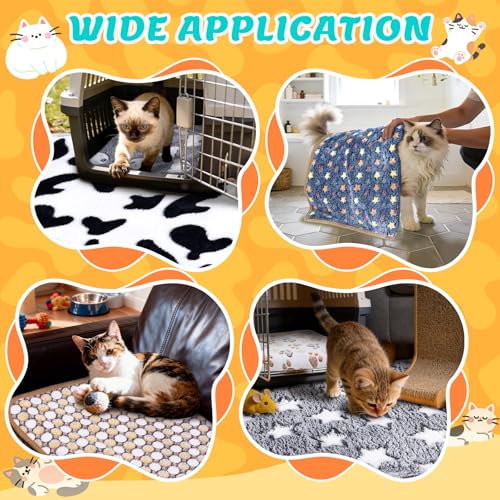 Eilyliafe 6 Pcs Guinea Pig Blankets Bedding Small Animal Cage Liners Sleep Mat Absorbent Reusable Pet Pee Bedding Pad Cover for Hamster Ferret Chinchilla Rabbit Hedgehog (14 x 28 Inch) - Image 5