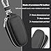 SSNNUU Stylish PU Leather Car Key Fob Protector with Zipper & Keychain,Universal Car Key Case Car Key Holder for SUV Truck (Black)